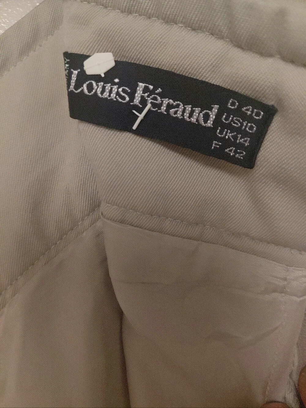 Vintage Louis Feraud Tan Pencil Skirt Size 10